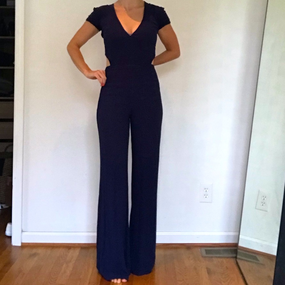 Reformation jumpsuit - so flattering!